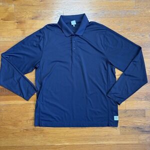Reigning Champ Tech Pique Playoff Standard Polo Shirt Mens  XL Navy Blu
